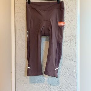 Santic Huannai Purple Padded Cycling  3/4 Tights with Orange Accent (NWT)